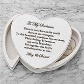 Hearts Beat As One Engraved Wood Jewelry Box - 6515
