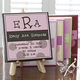 Personalized Baby Girl Announcement Canvas Wall Art - 6528