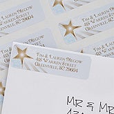 Personalized Christmas Star Return Address Labels - 6540