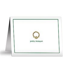 Golden Claddagh Custom Printed Note Cards - 6584
