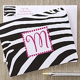 Zebra Print Personalized Note Card Set - 6621