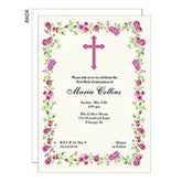 Girl's Personalized First Holy Communion Invitations - Floral Design - 6629