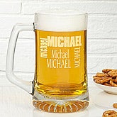 Custom Name Personalized Glass Beer Mug - 6682