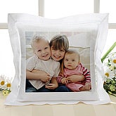 Personalized Linen Photo Pillow - 6713
