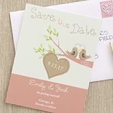Personalized Love Birds Save The Date Cards  Magnets - 6754