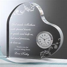 Dear Mom Personalized Heart Clock Mothers Day Gift - 6784
