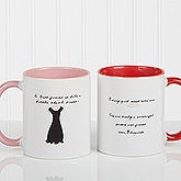 Personalized Best Friend Ceramic Coffee Mug - Black Dress Design - 6838