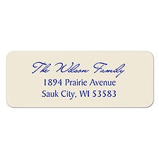 Family Return Address Labels - Signature Script - 6898