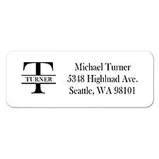 Name & Monogram Personalized Address Labels - 6901