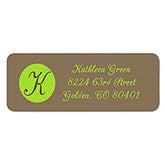Printed Return Address Labels With Custom Initial - 6904