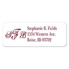 Script Monogram Personalized Return Address Labels - 6914