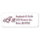 Script Monogram Personalized Return Address Labels - 6914