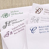 floral monogram multipurpose address labels