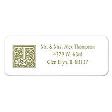 Floral Monogram Multipurpose Address Labels - 6915