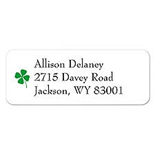 Four-Leaf Clover Personalized Return Address Labels - 6934