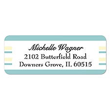 Custom Return Address Labels - Simple Stripes - 6954