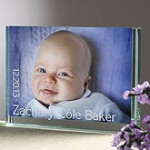 Glass Photo Block Personalized Baby Picture Frames - 6980