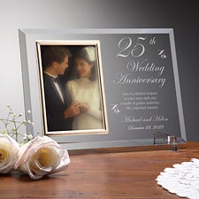 Personalized Glass Anniversary Picture Frames - Reflections - 7036
