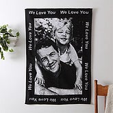 Custom Photo Afghan with Personalized Border - 7045D