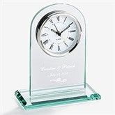 Personalized Glass Wedding Clock - Everlasting Love Design - 7047