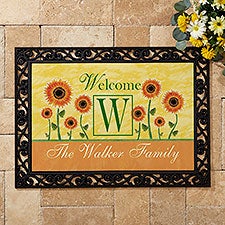 Personalized Door Mats - Summer Sunflowers - 7103