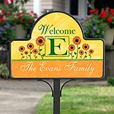 Personalized Yard Stakes - Summer Sunflowers - 7197