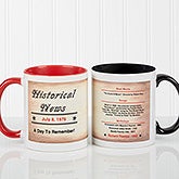 Personalized Coffee Mugs - The Day You Were Born - 7218