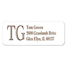 Custom Monogram Personalized Address Labels - 7232