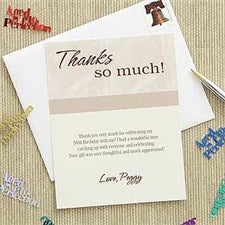 Custom Printed Thank You Cards - Then and Now - 7253
