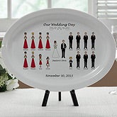 Personalized Wedding Gift Platter - Bridal Party Characters - 7264