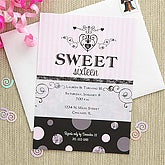 Sweet Sixteen Personalized Birthday Party Invitations - 7271