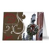 Personalized Christmas Wreath Christmas Cards - 7297