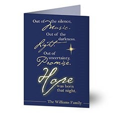 Personalized Christian Christmas Cards - Hope Was Born - 7324