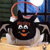 Personalized Halloween Bat Trick or Treat Bag - 7344