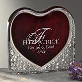 Personalized Heart Keepsake Gift - Elegant Monogram - 7444