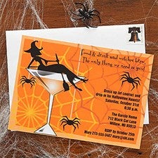 Personalized Halloween Cocktail Party Invitations - 7458