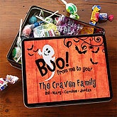 Personalized Halloween Ghost Candy Tin - 7463