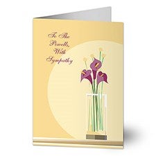 Personalized Sympathy Cards - Flowers - 7479