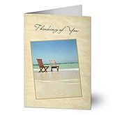 Personalized Thinking Of You Greeting Cards - Beach Scene - 7480