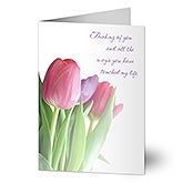 Floral Personalized Greeting Cards - Tulips - 7481