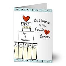 Best Wishes Personalized Wedding Cards - 7485