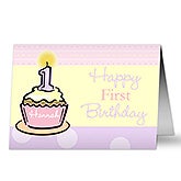 Baby's First Birthday Personalized Birthday Cards - 7489