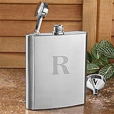 Personalized Stainless Steel Flask with Initial Monogram - 7529