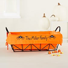 Personalized Halloween Wicker Candy Basket - 7548