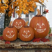 Personalized Jack-O-Lantern Halloween Pumpkins - 7566