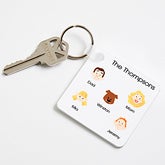 Personalized Family Character Key Ring - 7584