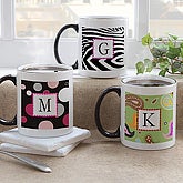 Initial Monogram Personalized Coffee Mugs for Her - 7606