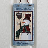 Old Fashioned Snowman Personalized Slate Wall Plaque - 7644