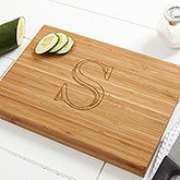 Personalized Bamboo Cutting Board - Chef's Monogram - 7659