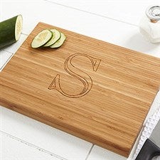Personalized Bamboo Cutting Board - Chefs Monogram - 7659